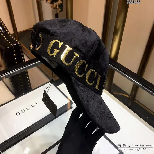 GUCCI古馳 秋冬款 休閒百搭情侶款絲絨棒球帽 6881633 LLWJ5828